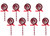 Red White Swirl Lollipop Christmas Tree Baubles Decorations (Set of 8) Red White Swirl Lollipop Christmas Tree Baubles Decorations (Set of 8)