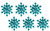 Large Teal Blue Glitter Snowflake Christmas Tree Baubles Decorations (Set of 6) Large Teal Blue Glitter Snowflake Christmas Tree Baubles Decorations (Set of 6)