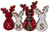 Christmas Reindeer Tartan Fabric Wooden Free Standing Ornament Decoration Christmas Reindeer Tartan Fabric Wooden Free Standing Ornament Decoration