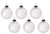 White Frosted Snowflake Round Christmas Tree Baubles Decorations (Set of 6) White Frosted Snowflake Round Christmas Tree Baubles Decorations (Set of 6)