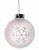 White Frosted Snowflake Round Christmas Tree Baubles Decorations (Set of 6) White Frosted Snowflake Round Christmas Tree Baubles Decorations (Set of 6)