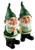 Green Irish Gnomes 24cm Garden Ornament - Set of 2