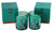Scented Candles Glass Jars - Oriental Peacock  - Green Freesia - Set of 2