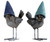 Cute Bird Ornaments With Blue Purple Hats - Set of 2 Cute Bird Ornaments With Blue Purple Hats - Set of 2
