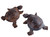 Tortoise Climbing Garden Wall Decoration 19cm - Design B - Set of 2
