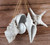 White Sea Shells Starfish Charms Hanging Nautical Home Decorations  - Set of 4 White Sea Shells Starfish Charms Hanging Nautical Home Decorations  - Set of 4