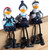 Shelf Sitting 12cm Nautical Pirate Seagulls w/ Long Legs - Set of 3