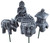 Thai Buddha Garden Ornaments On Stake - Ideal For pots or pathway - Set of 4