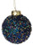 Opulent Glitter Blue & Gold Beaded Christmas Tree Baubles Decorations - Set of 6 Opulent Glitter Blue & Gold Beaded Christmas Tree Baubles Decorations - Set of 6