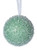 Ice Textured Mint Green Shimmer Christmas Tree Baubles Decorations - Set of 6