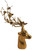Gold Reindeer Stag Free Standing 45cm Bust Head Christmas Ornament