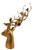 Gold Reindeer Stag Free Standing 45cm Bust Head Christmas Ornament