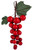 Red Berry Cluster 17cm Hanging Christmas Tree Bauble Decoration  - Set of 3