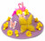 Girls Ready Made Decorated Easter Hat Bonnet - Yellow Butterfly