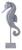 Elegant Seahorse Sculpture Ornament 36cm With Base - White