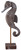 Elegant Seahorse Sculpture Ornament 36cm With Base - Brown