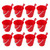 Food Grade Buckets & Spades - Party Food / Favours - Red - Set of 12 Food Grade Buckets & Spades - Party Food / Favours - Red - Set of 12