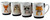 Ceramic Mugs Wildlife Cute Animals Design - Fox Badger Deer Owl - Set of 4 Ceramic Mugs Wildlife Cute Animals Design - Fox Badger Deer Owl - Set of 4