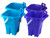 Large Sand Castle Buckets And Spades - Blue Purple - Set of 4