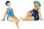 Shelf Sitting Blue Swimming Lady Dipper Figurines Novelty Ornaments - Set of 2