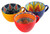 Poke Bowls With Handle - Ramen / Soup / Noodles - Patterned Colour - Set of 3