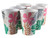 Melamine Tumbler Beaker Cup - Reusable Plastic - Summer Tropical Leaf - Set of 6