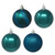 XL Teal Blue Christmas Baubles 15 cm Large Size - Set of 4