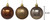 Bronze Gold Christmas Baubles - Art Deco Inspired - Glitter Detail - Set of 18