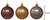 Peach Blush Christmas Baubles - Art Deco Inspired - Glitter Detail - Set of 18