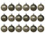 Champagne Grey Christmas Baubles - Art Deco Inspired - Set of 18 Champagne Grey Christmas Baubles - Art Deco Inspired - Set of 18