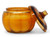 Pumpkin Shaped Glass Candle Jar - Amber / Orange - Jasmine Scented