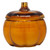 Pumpkin Shaped Glass Candle Jar - Amber / Orange - Jasmine Scented