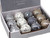 Sequin Christmas Tree Baubles - White Silver Champagne - Set of 12