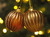 Woodland Christmas Tree Baubles - Matte Glitter Brown Orange Green  - Set of 12