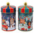Christmas Carnival Themed Cookie Storage Tins with Dome Lids - Set of 2