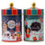Christmas Carnival Themed Cookie Storage Tins with Dome Lids - Set of 2