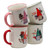 Christmas Gonk Ceramic Mug Set - Festive Mugs with Gonk Designs - Set of 4