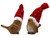 Christmas Bird Cute Figurines with Red Knit Santa Hats - Set of 2 Christmas Bird Cute Figurines with Red Knit Santa Hats - Set of 2