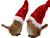 Christmas Bird Cute Figurines with Red Knit Santa Hats - Set of 2 Christmas Bird Cute Figurines with Red Knit Santa Hats - Set of 2