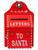 Christmas "Letters to Santa" Mail Post Box with Festive Design - Red