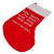 Red and White Christmas Stocking with Fun Message - Fun Festive Decor