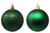Large 15cm Christmas Tree Baubles Emerald Green - Matte and Glitter - Set of 4