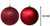 Wine Red Christmas Baubles 10cm Tree Ornaments - Glitter Matt - Set of 8