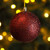 Wine Red Christmas Baubles 10cm Tree Ornaments - Glitter Matt - Set of 8