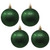 Large 15cm Christmas Tree Baubles Emerald Green - Glitter - Set of 4