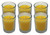 Citronella Scented Votive Candles in Glass Holders - Set of 6