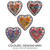 Turkish Ceramic Heart Dipping Bowls - Hand Crafted Vibrant Dishes - Set of 3