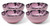 Pink Speckled Ceramic Soup / Cereal Bowls Hand Crafted - Set of 4