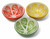 Lemon Lime Orange Ceramic Dipping Bowls - Vibrant Fun Design - Set of 4