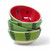 Watermelon Red & Green Ceramic Dipping Bowls - Vibrant Fun Design - Set of 4